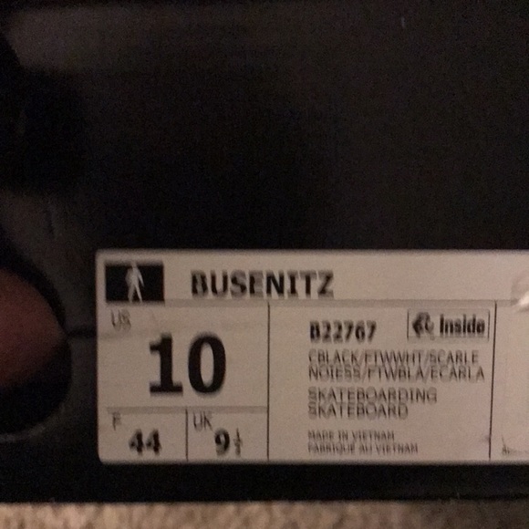 New Adidas Busenitz Pro size 10. Skateboard shoes. Limited edition. - Picture 7 of 7